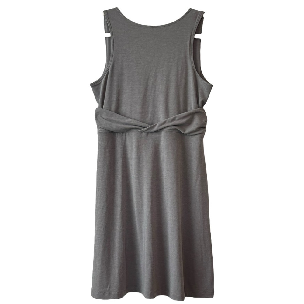Athleta Women’s‎ Gray Adriana Wrap Front Sleeveless Dress  Sz M - Picture 3 of 8